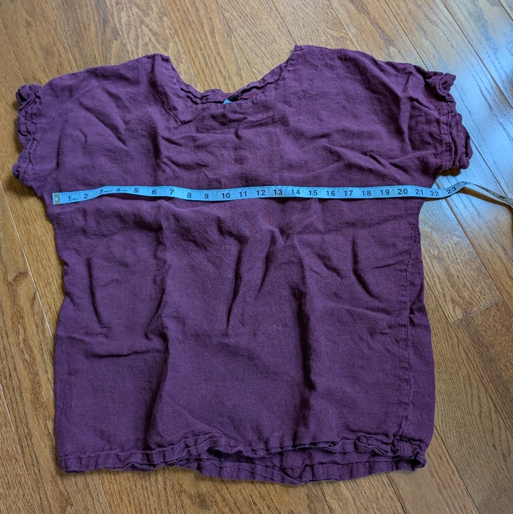 Linen Matching Set Eggplant Purple (See Pictures For Measurements)